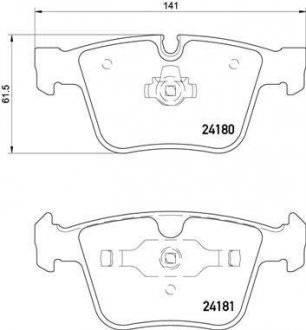 Гальмівні колодки дискові BREMBO P50 116 (фото 1)