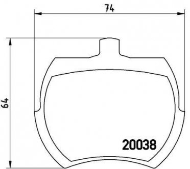 Гальмівні колодки дискові BREMBO P52 002