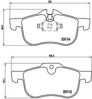 Гальмівні колодки дискові BREMBO P52 017