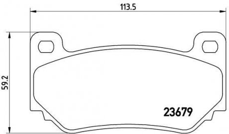 Гальмівні колодки дискові BREMBO P52 018