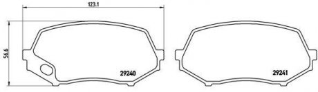 Гальмівні колодки дискові BREMBO P54 044