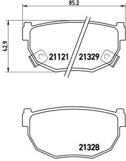 Гальмівні колодки дискові BREMBO P56 010