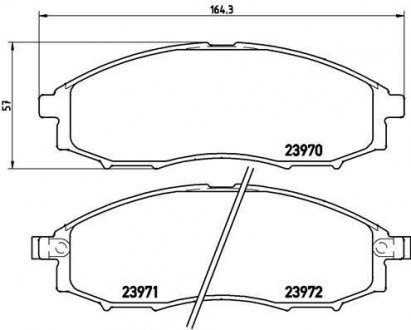 Гальмівні колодки дискові BREMBO P56 049 (фото 1)