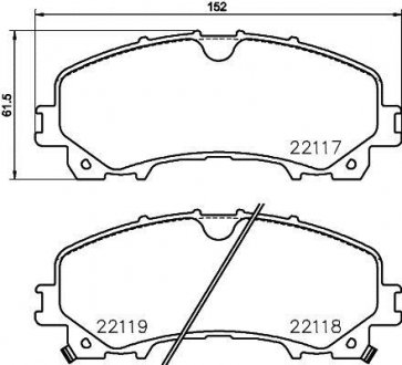 Комплект гальмівних колодок з 4 шт. дисків BREMBO P56106