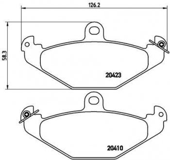 Гальмівні колодки дискові BREMBO P59 026