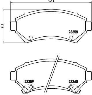 Гальмівні колодки дискові BREMBO P59 028