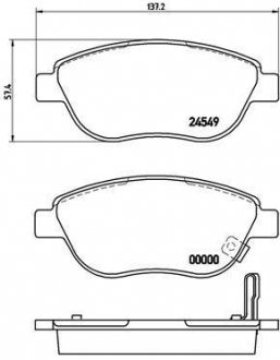 Гальмівні колодки дискові BREMBO P59 052 (фото 1)