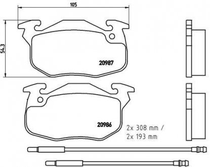 Гальмівні колодки дискові BREMBO P61 044