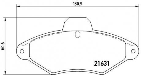 Гальмівні колодки дискові BREMBO P61 052