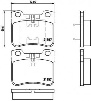 Гальмівні колодки дискові BREMBO P61 059