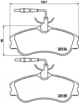 Гальмівні колодки дискові BREMBO P61 060 (фото 1)