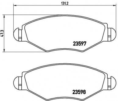 Гальмівні колодки дискові BREMBO P61 063