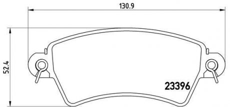 Гальмівні колодки дискові BREMBO P61 065