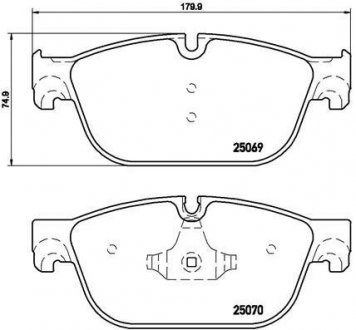 Гальмівні колодки дискові BREMBO P61 107