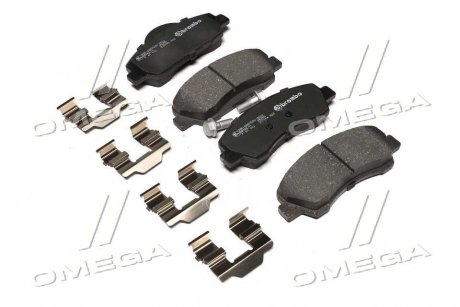 Колодка торм. диск. CITROEN C4 CACTUS 1.2 2014-,PEUGEOT 308 II 1.2 1.6 2013- передн. BREMBO P61113