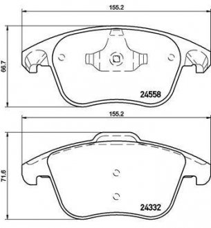 Гальмівні колодки дискові BREMBO P61 117