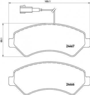 Гальмівні колодки дискові BREMBO P61 118