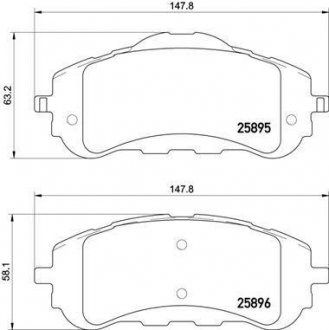 Колодки тормозные дисковые передние BREMBO P61120