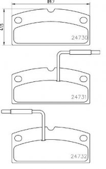 Гальмівні колодки дискові BREMBO P62 001