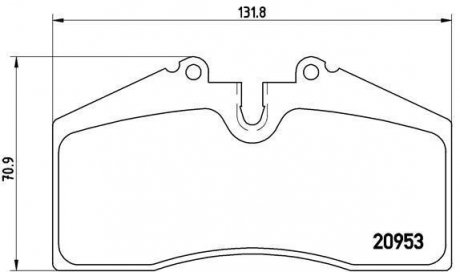 Гальмівні колодки дискові BREMBO P65 005