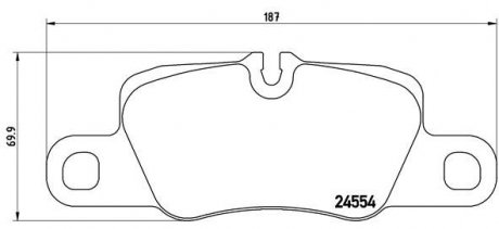 Комплект гальмівних колодок з 4 шт. дисків BREMBO P65020