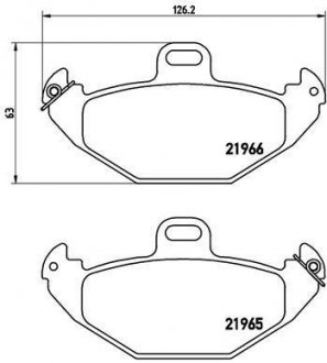 Гальмівні колодки дискові BREMBO P68 021