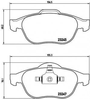 Гальмівні колодки дискові BREMBO P68 030