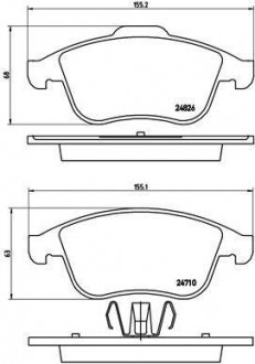 Гальмівні колодки дискові BREMBO P68 047 (фото 1)