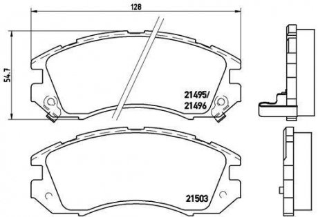 Гальмівні колодки дискові BREMBO P78 004