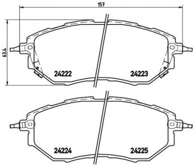 Гальмівні колодки дискові BREMBO P78 017X