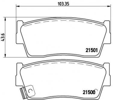 Гальмівні колодки дискові BREMBO P79 006