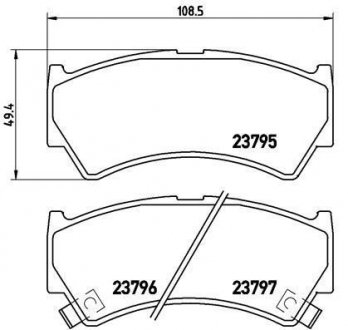 Гальмівні колодки дискові BREMBO P79 013