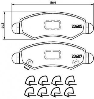 Гальмівні колодки дискові BREMBO P79 015