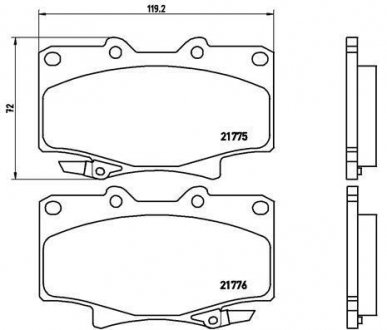 Гальмівні колодки дискові BREMBO P83 025