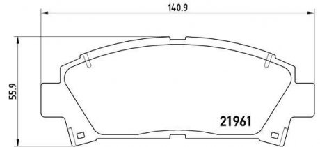 Гальмівні колодки дискові BREMBO P83 028 (фото 1)