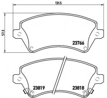 Комплект гальмівних колодок з 4 шт. дисків BREMBO P83064