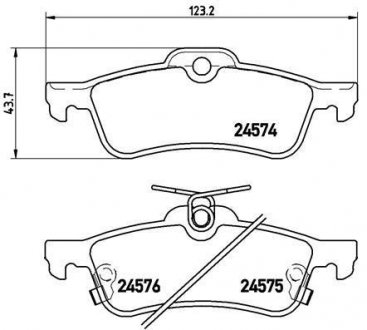 Гальмівні колодки дискові BREMBO P83 087