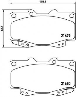 Гальмівні колодки дискові BREMBO P83 151