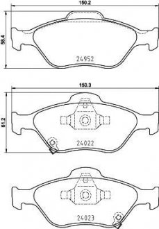 Гальмівні колодки дискові BREMBO P83 159