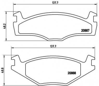 Гальмівні колодки дискові BREMBO P85 005