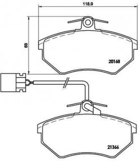 Гальмівні колодки дискові BREMBO P85 034