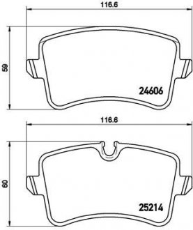 Колодки тормозные BREMBO P85119 (фото 1)