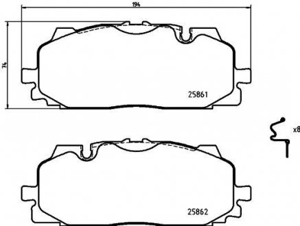 Колодки гальмівні дискові BREMBO P85 165