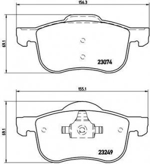 Гальмівні колодки дискові BREMBO P86 020