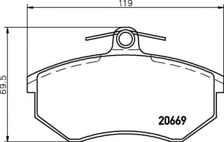 Гальмівні колодки дискові BREMBO P99 026