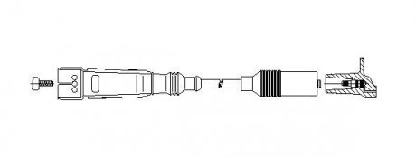 Провід високовольтний AUDI/VW "1,6-2,0 >>"96 BREMI 11060