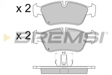 Гальмівні колодки перед. BMW 3 (E36/E46) 90-09 (ATE) BREMSI BP2745