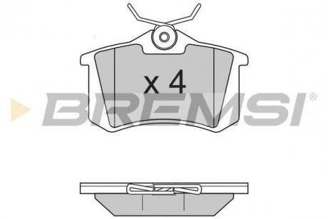 Гальмівні колодки зад. Caddy/Golf/Octavia (TRW) BREMSI BP2806