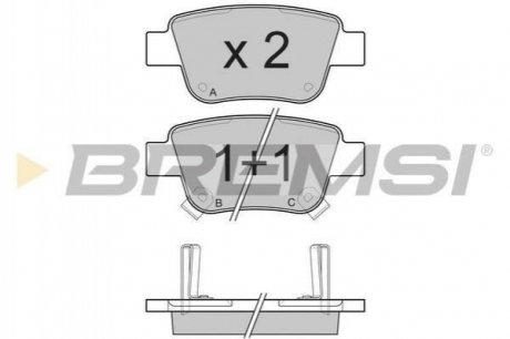 Гальмівні колодки зад. Toyota Avensis 00-08 (Bosch) BREMSI BP3112