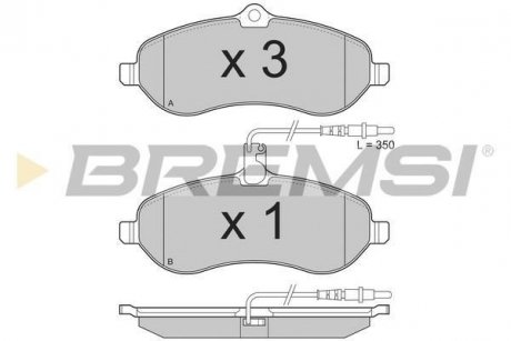 Гальмівні колодки перед. Scudo/Expert 07- BREMSI BP3283